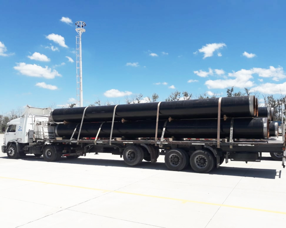 GEA Logistics transporta nuevo gasoducto a Vaca Muerta